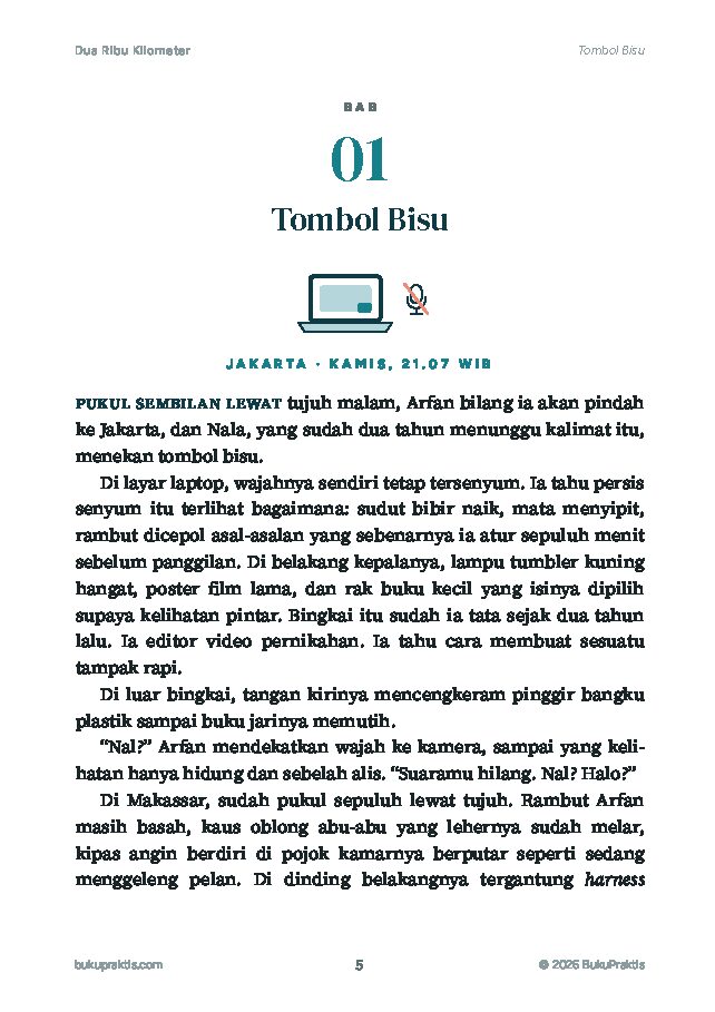 Contoh halaman Dua Ribu Kilometer