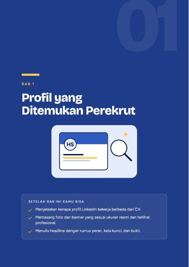 Contoh halaman LinkedIn untuk Cari Kerja
