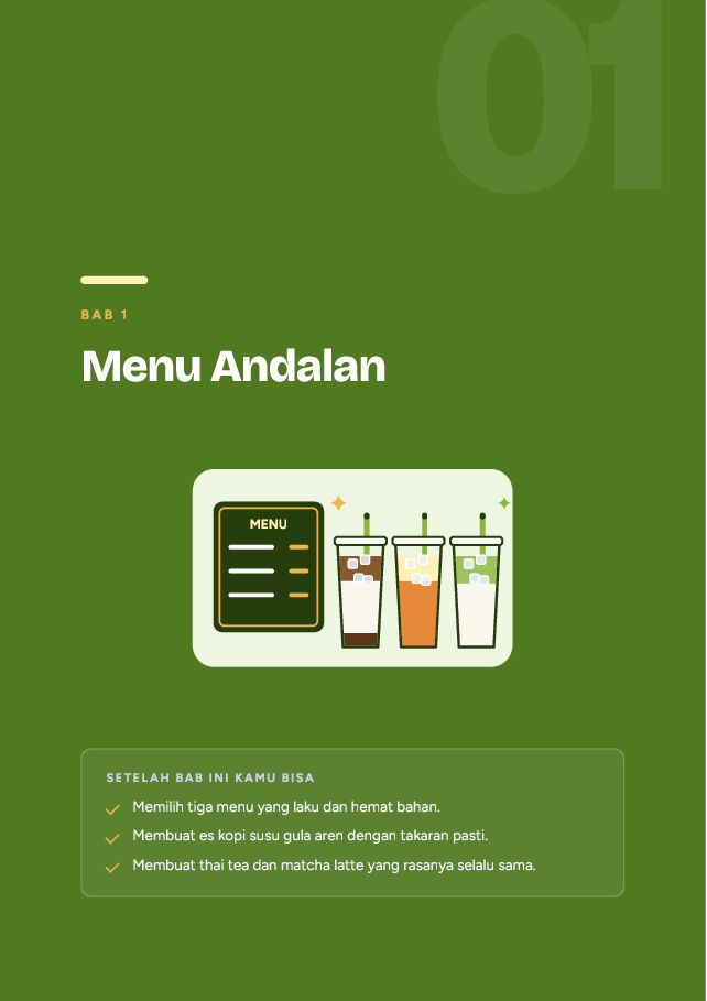 Contoh halaman Minuman Kekinian dari Rumah