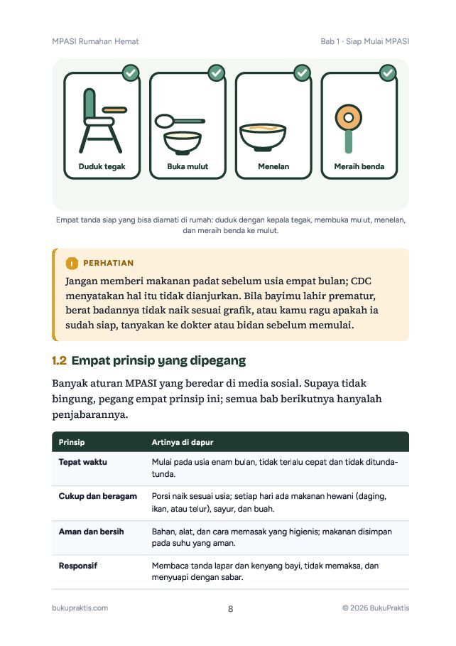 Contoh halaman MPASI Rumahan Hemat